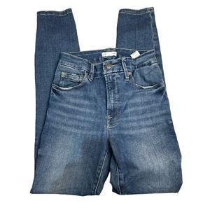 Good American High Rise Skinny Jeans Blue851 Light Wash‎ Style GWNF367T Size 24